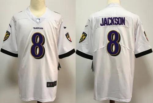 Baltimore Ravens Jersey White NO.8 JACKSON