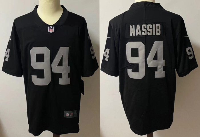 Las Vegas Raiders Jerseys Black NO.94 NASSIB