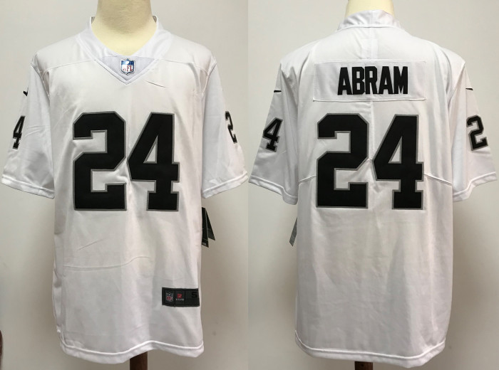 Las Vegas Raiders Jerseys White NO.24 ABRAM