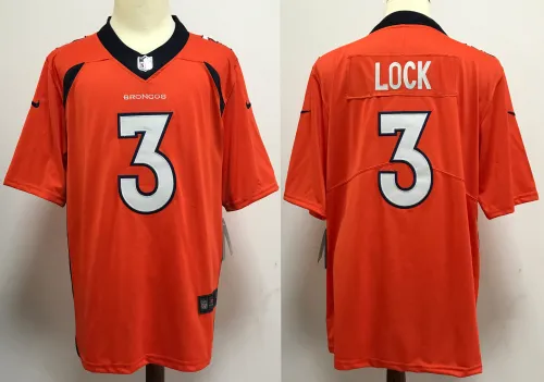 Denver Broncos Jersey Orange 2024 NO.3 LOCK