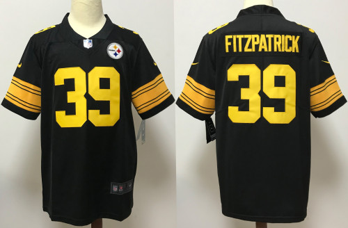 Pittsburgh Steelers Jersey Black and yellow letters NO.39 FITZPATRICK
