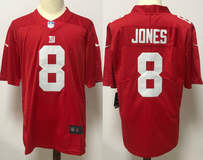New York Giants Game Jersey Red NO.8 JONES