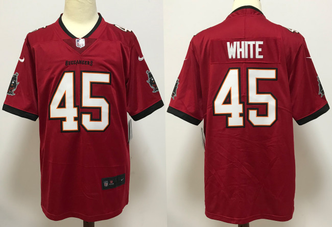 Tampa Bay Buccaneers Alternate Game Jersey Red NO.45 WHITE