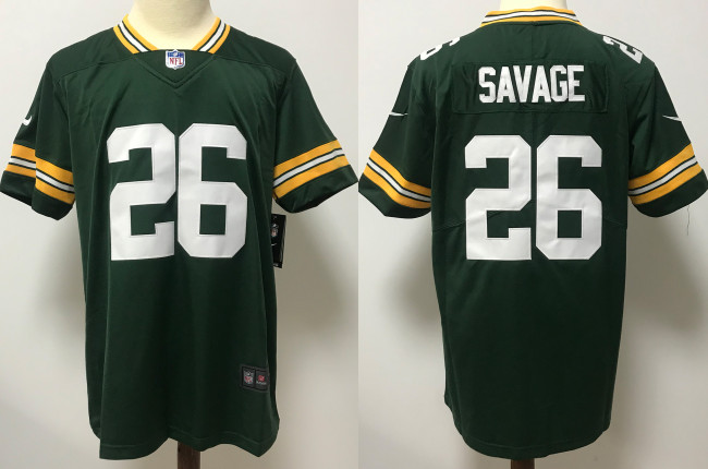 Green Bay Packers Jersey Replica Green 1996 NO.26 SAVAGE