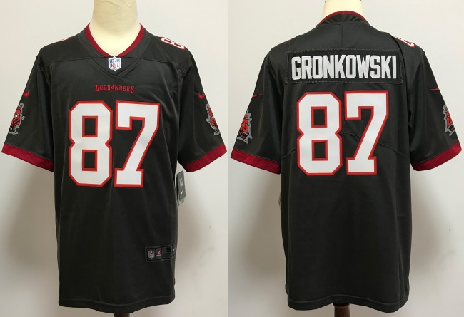 Tampa Bay Buccaneers Alternate Game Jersey Grey NO.87 GRONKOWSKI