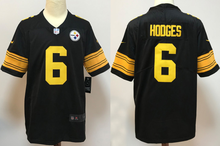 Pittsburgh Steelers Jersey Black and yellow letters NO.6 HODGES