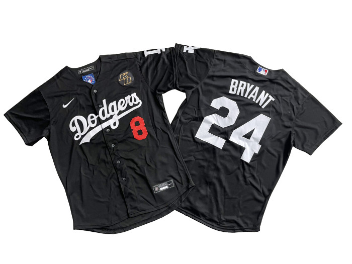 Los Angeles Dodgers Jersey Black Fan Version NO.8+24 BRYANT