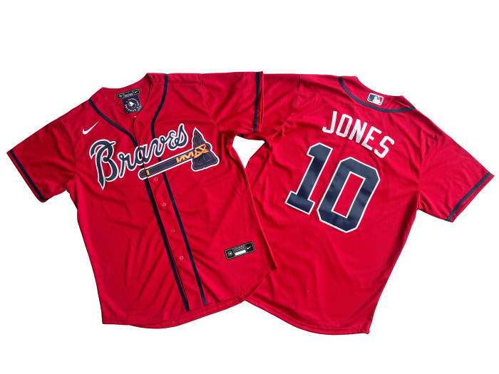 Atlanta Braves Jersey Red Fan Version NO.10 JONES