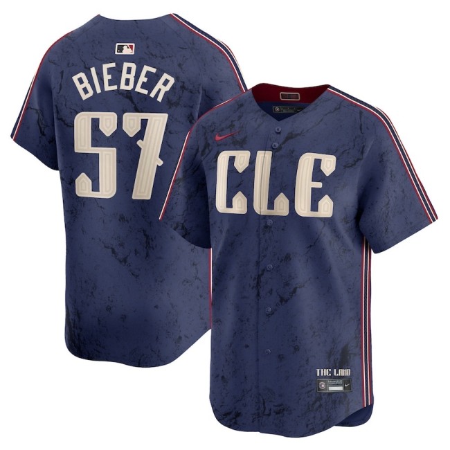 Cleveland Guardians Limited Jersey Blue NO.57 BIEBER