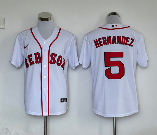 Boston Red Sox Home Jersey White Replica NO.5 HERNANDEZ