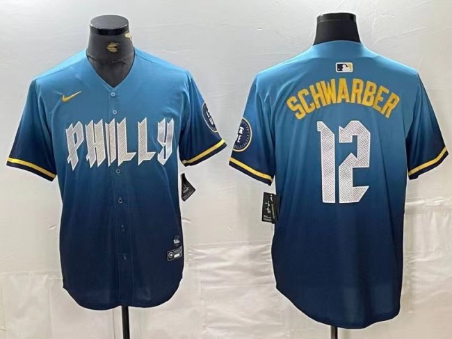 Philadelphia Phillies Limited Jersey Blue City Version NO.12 SCHWARBER