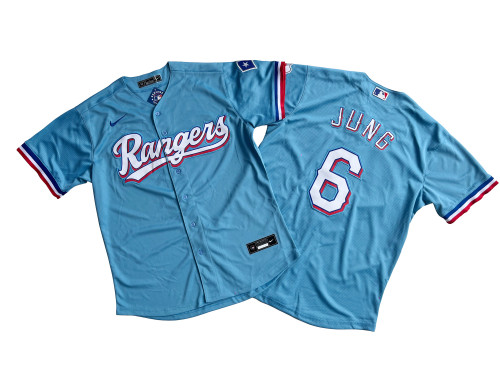 Texas Rangers Jersey Blue Fan Version NO.6 JUNG