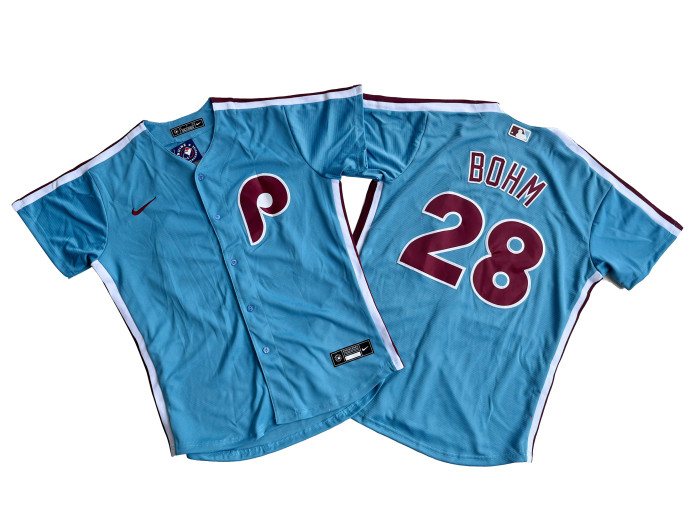 Philadelphia Phillies Limited Jersey Blue Fan Version NO.28 BOHM