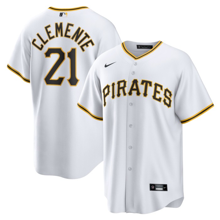 Pittsburgh Pirates Jersey White Fan Version NO.21 CLEMENTE