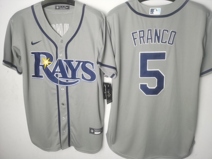 Tampa Bay Rays Jersey Grey Fan Version NO.5 FRANCO