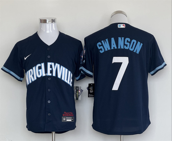 Chicago Cubs Jersey Blue City Version NO.7 SWANSON