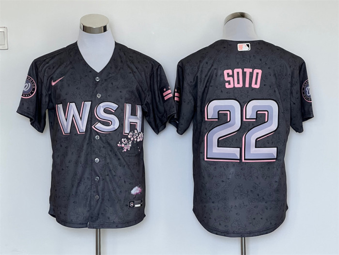 Washington Nationals Jersey Black Fan Version NO.22 SOTO