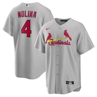St. Louis Cardinals Jersey Grey Fan Version NO.4 MOLINA