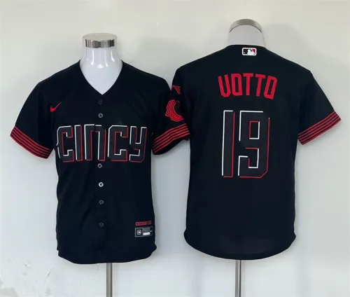 Cincinnati Reds Jersey Black City Version NO.19 VOTTO