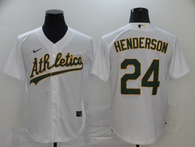 Oakland Athletics Jersey White NO.24 HENDERSON