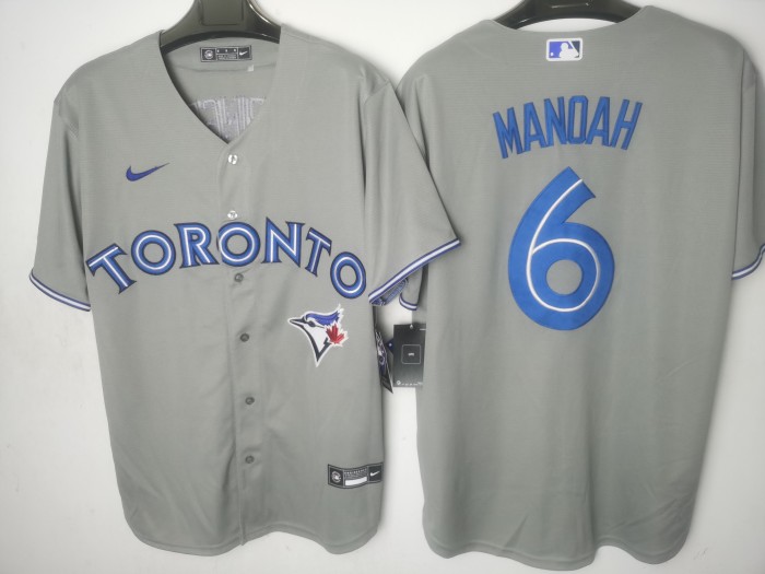 Toronto Blue Jays Jersey Grey Fan Version NO.6 MANOAH
