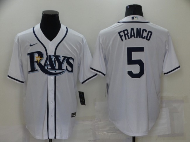 Tampa Bay Rays Jersey White Fan Version NO.5 FRANCO