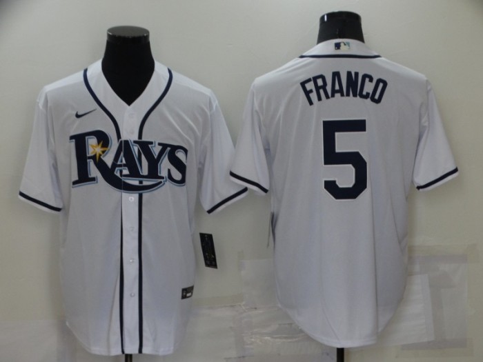 Tampa Bay Rays Jersey White Fan Version NO.5 FRANCO