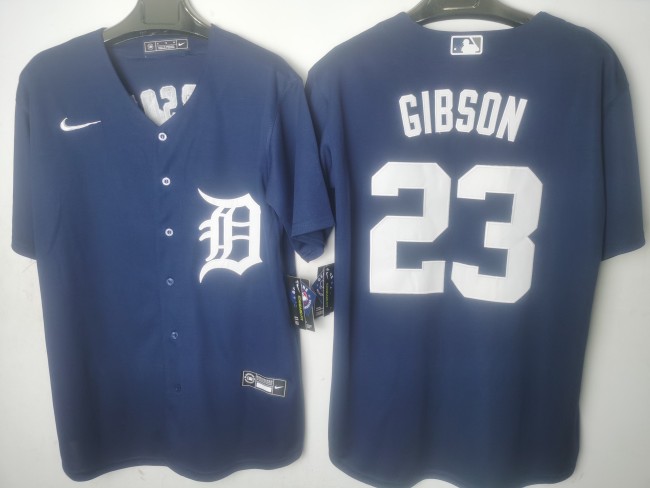 Detroit Tigers Jersey Blue Fan Version NO.23 GIBSON