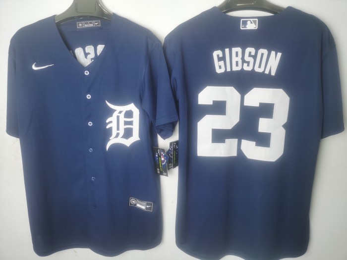 Detroit Tigers Jersey Blue Fan Version NO.23 GIBSON