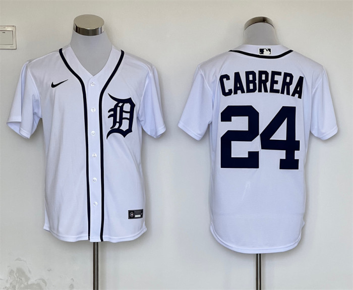 Detroit Tigers Jersey White Fan Version NO.24 CABRERA