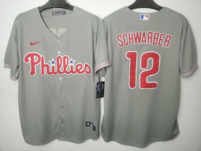 Philadelphia Phillies Limited Jersey Grey Fan Version NO.12 SCHWARBER