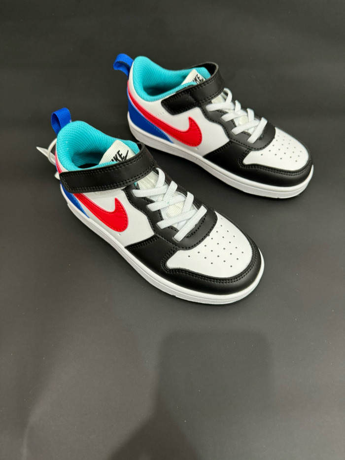 Air Force Low Top Work Kids Shoes FG22-36 Black White Red