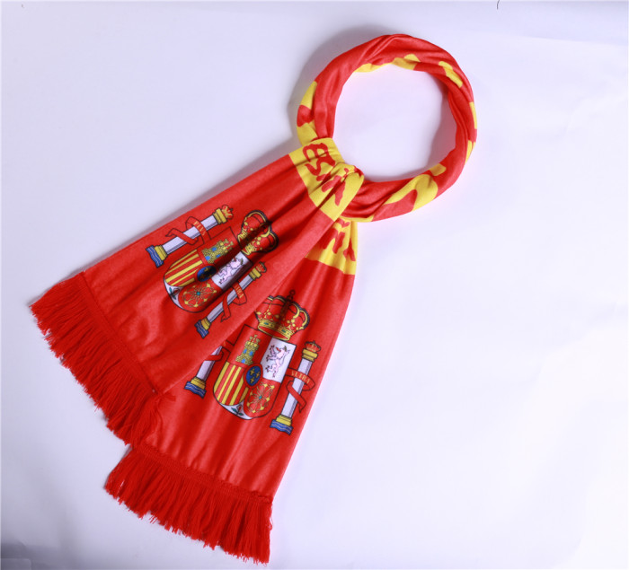 European Cup football plush custom tassel scarf souvenir