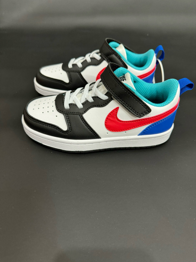 Air Force Low Top Work Kids Shoes FG22-36 Black White Red