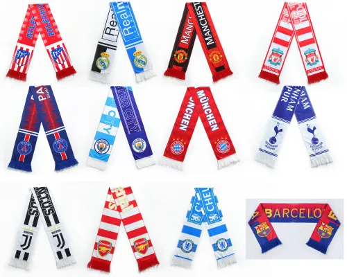Plush custom football club tassel scarf souvenir