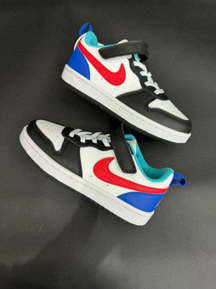 Air Force Low Top Work Kids Shoes FG22-36 Black White Red