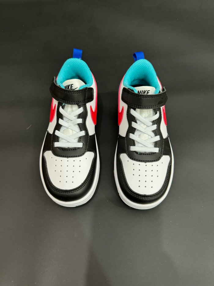 Air Force Low Top Work Kids Shoes FG22-36 Black White Red