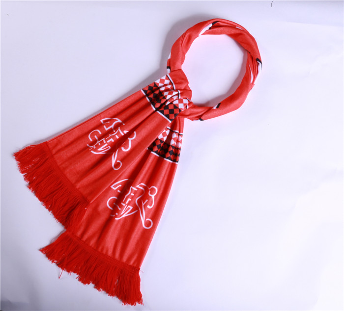 European Cup football plush custom tassel scarf souvenir