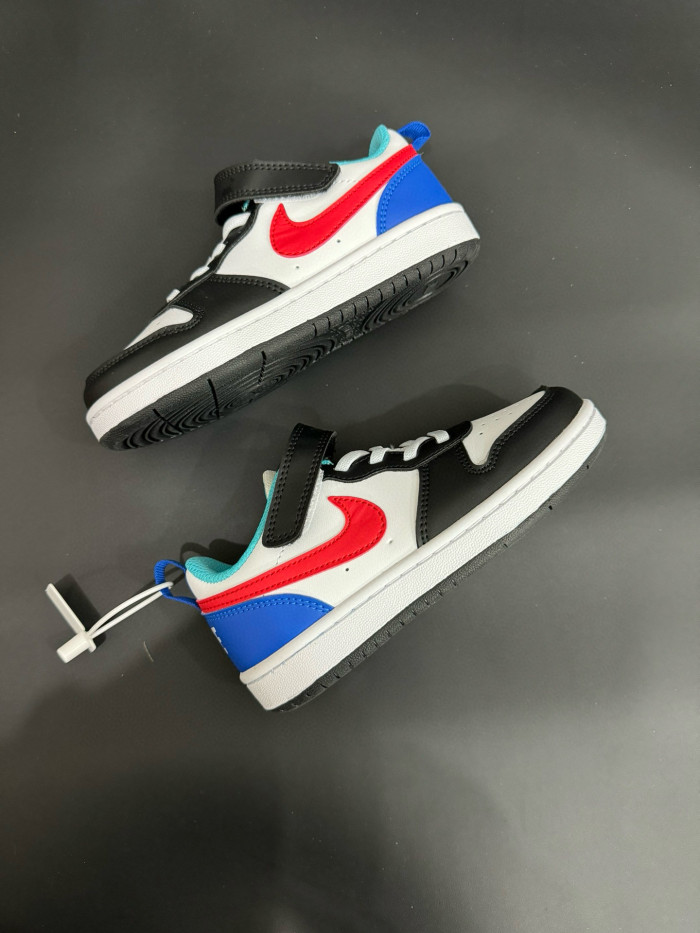 Air Force Low Top Work Kids Shoes FG22-36 Black White Red