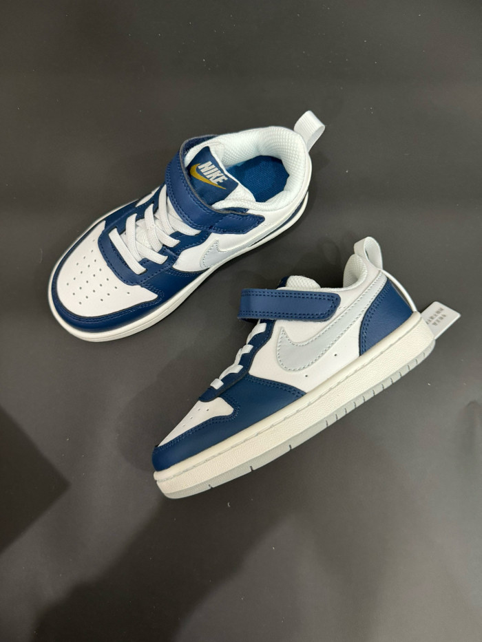 Air Force Low Top Work Kids Shoes FG22-36 Blue White