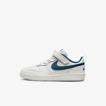Air Force low-top children's leather sneakers Velcro FG22-36  White Blue