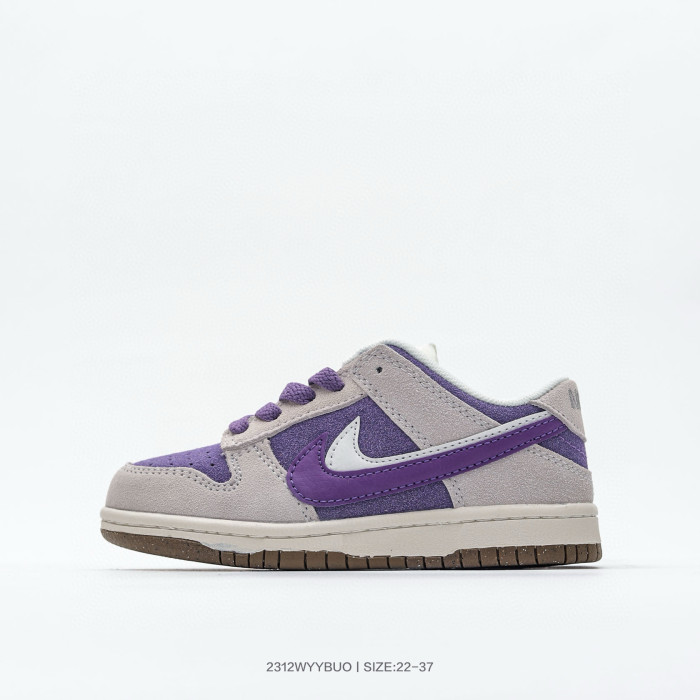 Nike SB Dunk Low Kids Low-top Double Hook Sneakers Taro Purple