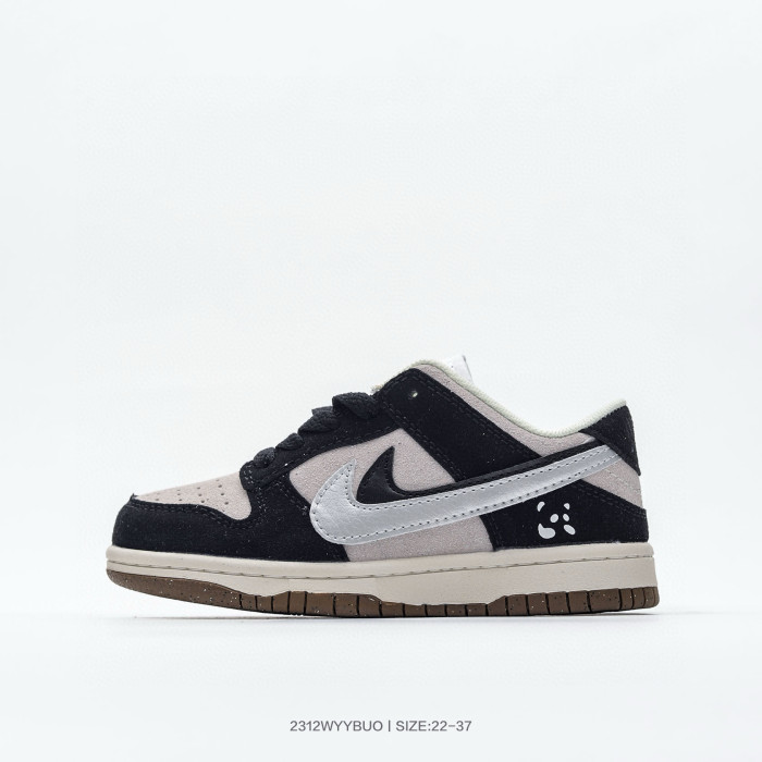 Nike SB Dunk Low Kids Low-top Sneakers Double Hook Black White