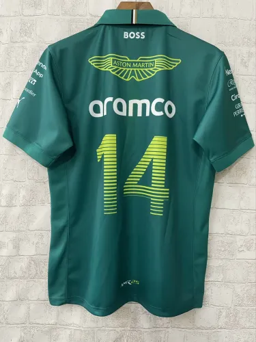 2025 Aston Martin Polo Shirt Green NO Number