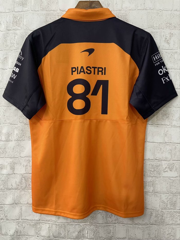 2025 McLaren POLO Shirt Orange NO.81 Piastri
