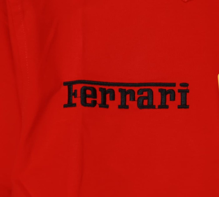 Ferrari Racing Polo Shirt Lycra Logo Red NO Number