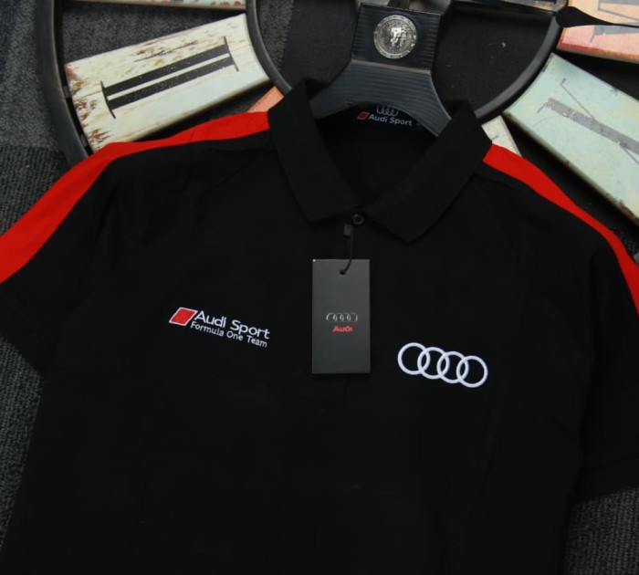 Audi Racing Polo Shirt Audi logo Black NO Number