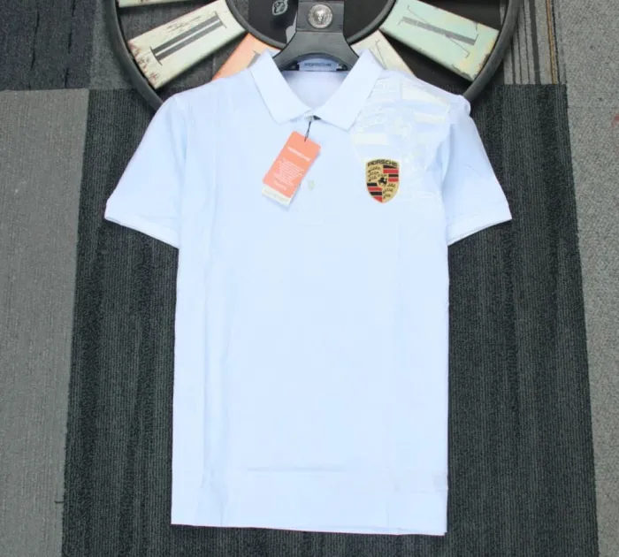 Porsche Crest Polo Shirt White