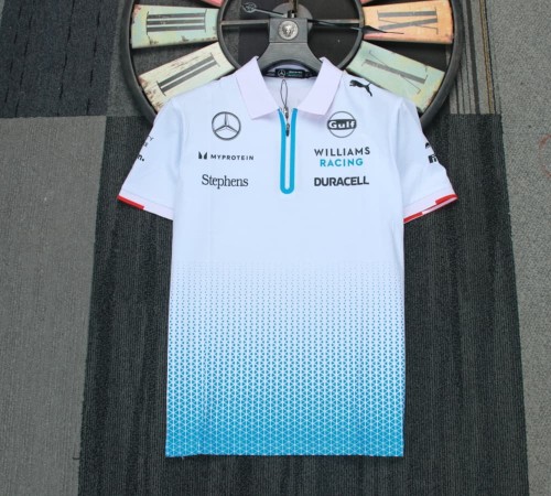 2024 Williams Racing Polo Shirt Blue Marine NO Number