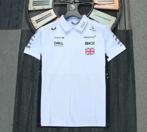 2025 McLaren T-Shirt White NO Number